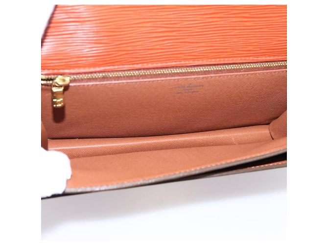 LOUIS VUITTON Epi Serie Dragonne Hand Bag Brown M52618 LV Auth ep16187A Marrone - vista 10