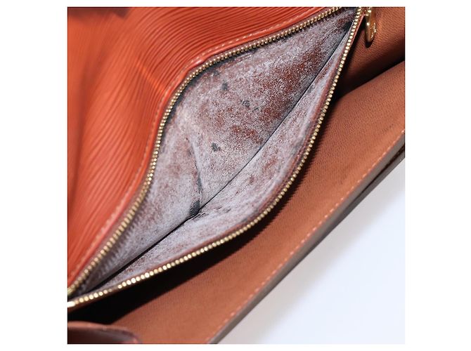 LOUIS VUITTON Epi Serie Dragonne Hand Bag Brown M52618 LV Auth ep16187A Marrone - vista 11