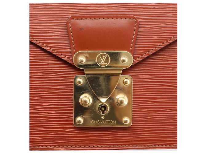 LOUIS VUITTON Epi Serie Dragonne Hand Bag Brown M52618 LV Auth ep16187A Marrone - vista 17