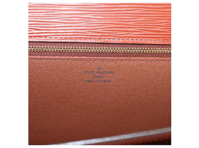 LOUIS VUITTON Epi Serie Dragonne Hand Bag Brown M52618 LV Auth ep16187A Marrone - vista 18