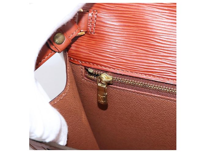 LOUIS VUITTON Epi Serie Dragonne Hand Bag Brown M52618 LV Auth ep16187A Marrone - vista 21