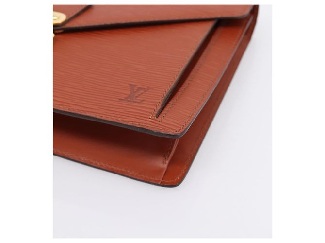 LOUIS VUITTON Epi Serie Dragonne Hand Bag Brown M52618 LV Auth ep16187A Marrone - vista 7