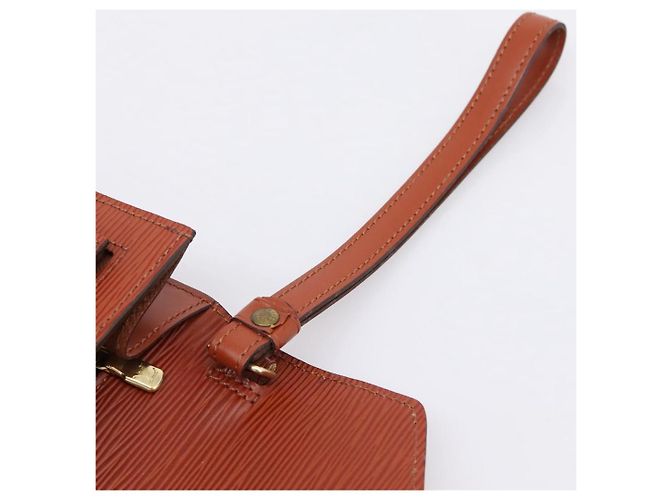 LOUIS VUITTON Epi Serie Dragonne Hand Bag Brown M52618 LV Auth ep16187A Marrone - vista 8