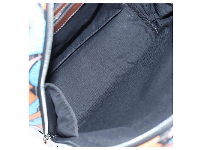 BURBERRY Monogram Summer Rucksack PVC Canvas Blue Silver Auth 202677M Silber Blau - Ansicht 10