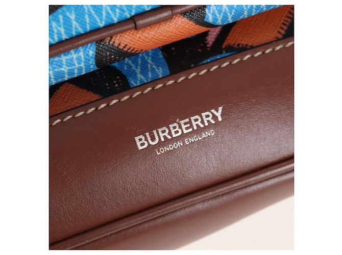 BURBERRY Monogram Summer Rucksack PVC Canvas Blue Silver Auth 202677M Silber Blau - Ansicht 21