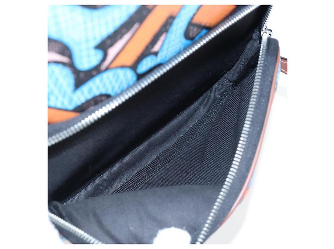 BURBERRY Monogram Summer Rucksack PVC Canvas Blue Silver Auth 202677M Silber Blau - Ansicht 23