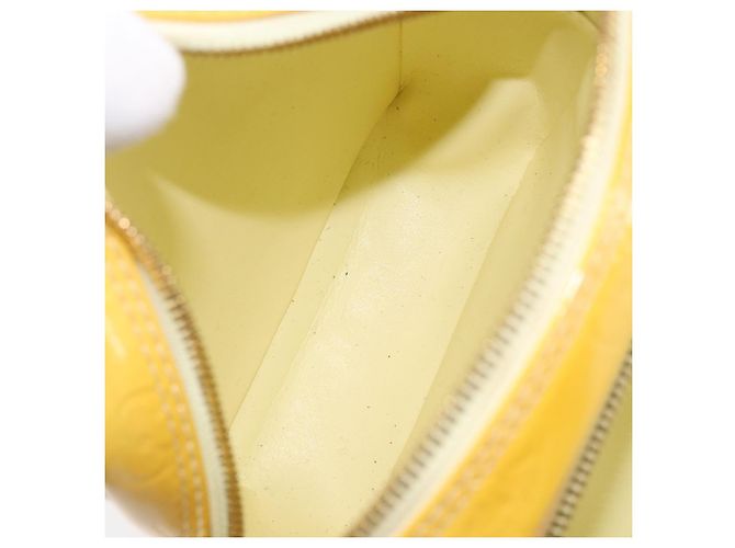 Bolso LOUIS VUITTON Monogram Vernis Wooster Lime Yellow M91075 LV Auth gh2361A Dorado - vista 10