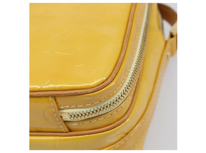 Bolso LOUIS VUITTON Monogram Vernis Wooster Lime Yellow M91075 LV Auth gh2361A Dorado - vista 14