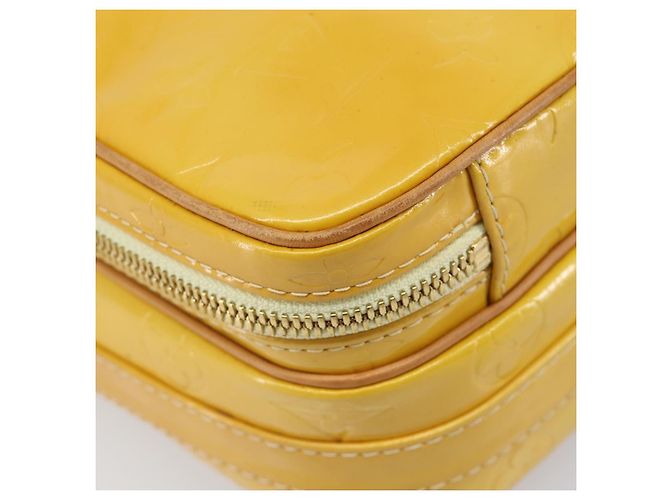 Bolso LOUIS VUITTON Monogram Vernis Wooster Lime Yellow M91075 LV Auth gh2361A Dorado - vista 15