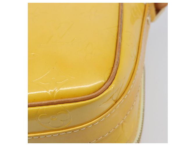 Bolso LOUIS VUITTON Monogram Vernis Wooster Lime Yellow M91075 LV Auth gh2361A Dorado - vista 16