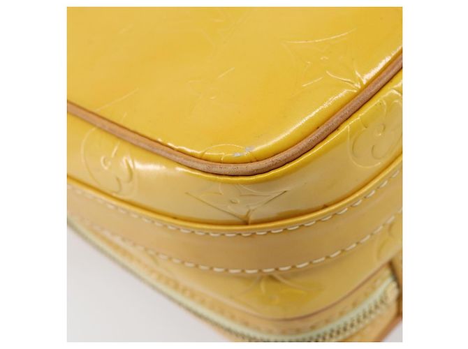 Bolso LOUIS VUITTON Monogram Vernis Wooster Lime Yellow M91075 LV Auth gh2361A Dorado - vista 17