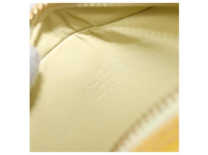 Bolso LOUIS VUITTON Monogram Vernis Wooster Lime Yellow M91075 LV Auth gh2361A Dorado - vista 20