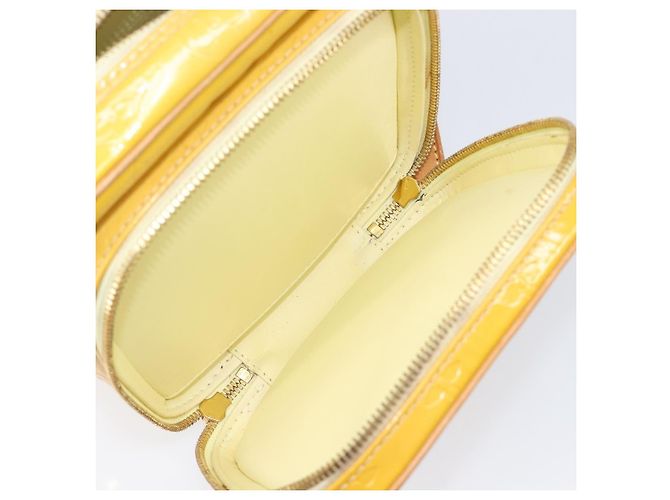 Bolso LOUIS VUITTON Monogram Vernis Wooster Lime Yellow M91075 LV Auth gh2361A Dorado - vista 23