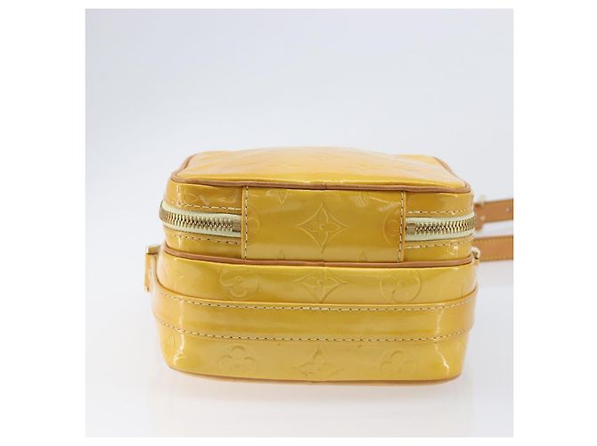 Bolso LOUIS VUITTON Monogram Vernis Wooster Lime Yellow M91075 LV Auth gh2361A Dorado - vista 5