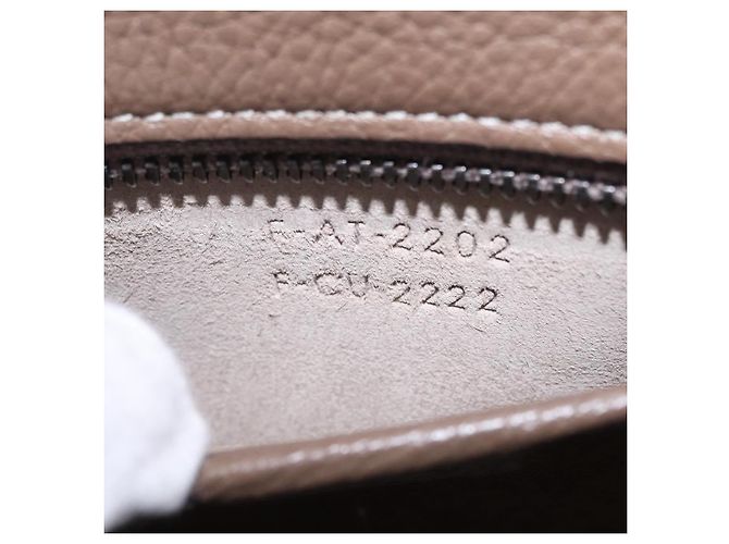 Céline Borsa a mano CELINE Luggage Nano Shopper in pelle 2way Beige Silver Auth BA15791V Argento - vista 11