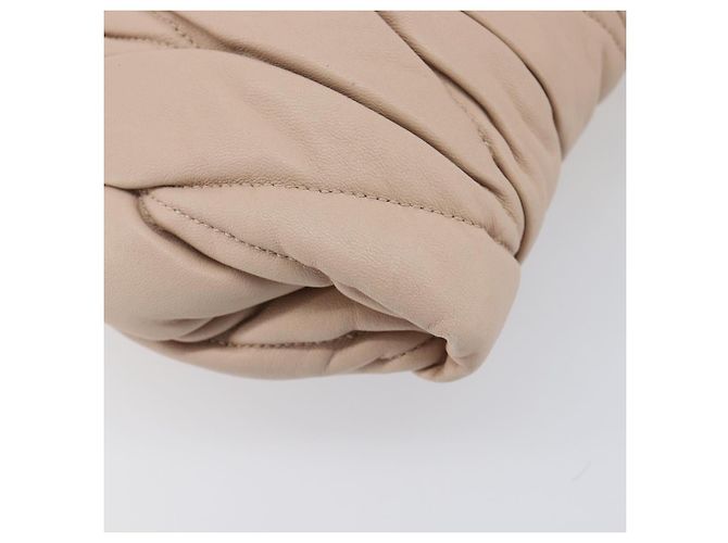 Borsa a tracolla Miu Miu Matelassé Pelle Rosa Oro Auth bs37375 D'oro - vista 16