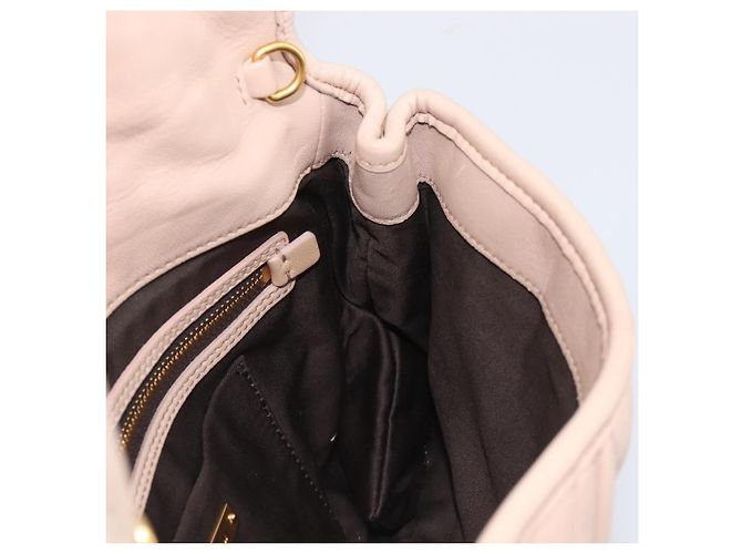 Borsa a tracolla Miu Miu Matelassé Pelle Rosa Oro Auth bs37375 D'oro - vista 20