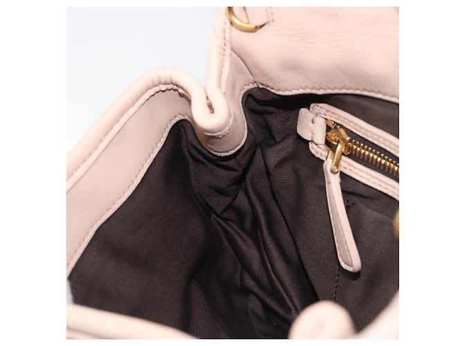 Borsa a tracolla Miu Miu Matelassé Pelle Rosa Oro Auth bs37375 D'oro - vista 21