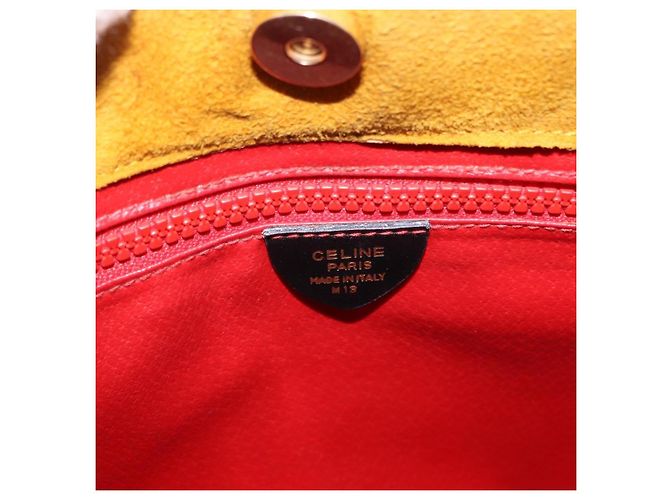 Céline CELINE Tote Bag Suede Yellow Gold Auth ka6374 Golden Gelb - Ansicht 12