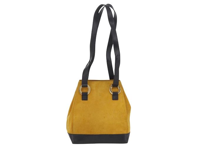 Céline CELINE Tote Bag Suede Yellow Gold Auth ka6374 Golden Gelb - Ansicht 13