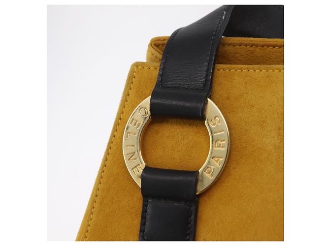 Céline CELINE Tote Bag Suede Yellow Gold Auth ka6374 Golden Gelb - Ansicht 19