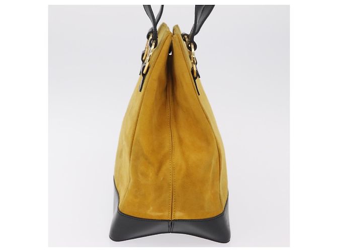 Céline CELINE Tote Bag Suede Yellow Gold Auth ka6374 Golden Gelb - Ansicht 6
