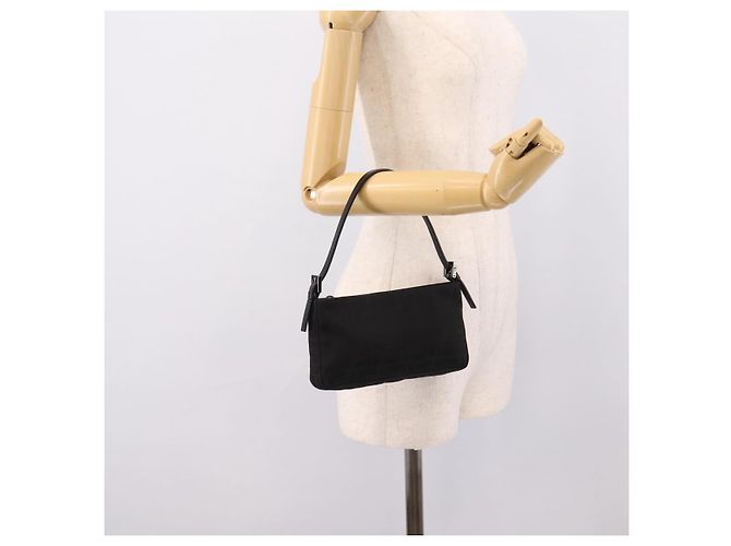 FENDI Zucca Canvas Accessory Pouch Black Silver 8BR041 Auth mr3012V Silvery - view 21