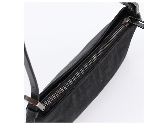 FENDI Zucca Canvas Accessory Pouch Black Silver 8BR041 Auth mr3012V Silvery - view 6
