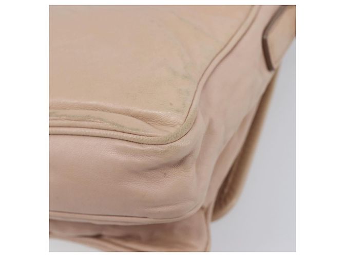 Bolso de hombro PRADA de piel beige plata Auth ep16017 - vista 20