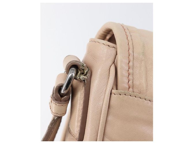 Bolso de hombro PRADA de piel beige plata Auth ep16017 - vista 24