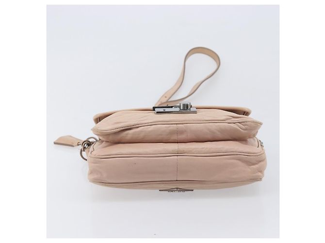 Bolso de hombro PRADA de piel beige plata Auth ep16017 - vista 5