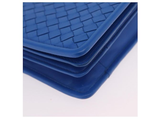 Borsa a tracolla BOTTEGA VENETA INTRECCIATO in pelle blu Auth mr2978 - vista 10