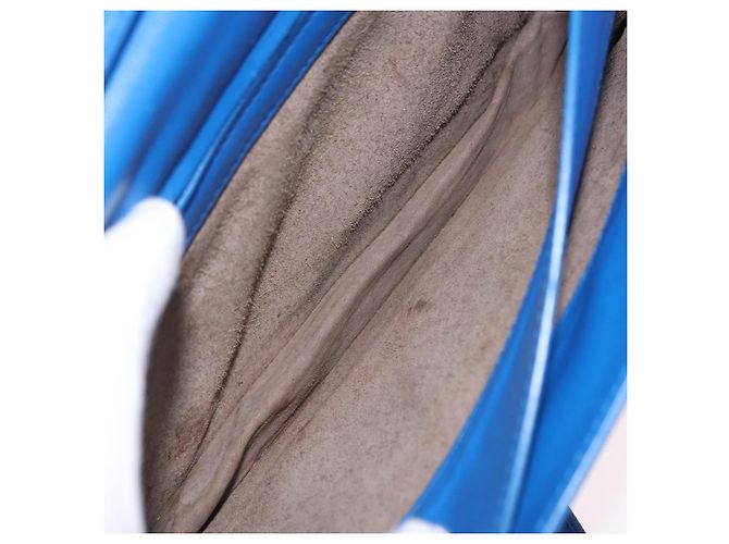 Borsa a tracolla BOTTEGA VENETA INTRECCIATO in pelle blu Auth mr2978 - vista 11
