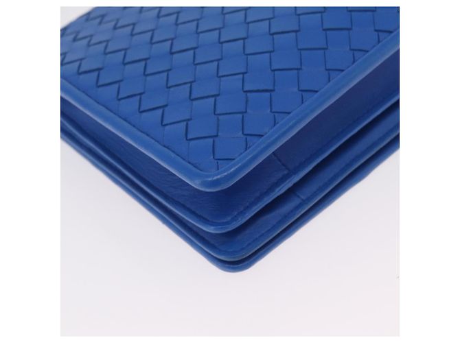 Borsa a tracolla BOTTEGA VENETA INTRECCIATO in pelle blu Auth mr2978 - vista 18