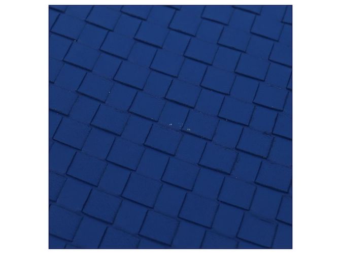 Borsa a tracolla BOTTEGA VENETA INTRECCIATO in pelle blu Auth mr2978 - vista 2