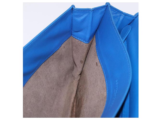 Borsa a tracolla BOTTEGA VENETA INTRECCIATO in pelle blu Auth mr2978 - vista 23