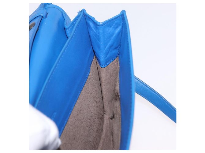 Borsa a tracolla BOTTEGA VENETA INTRECCIATO in pelle blu Auth mr2978 - vista 24