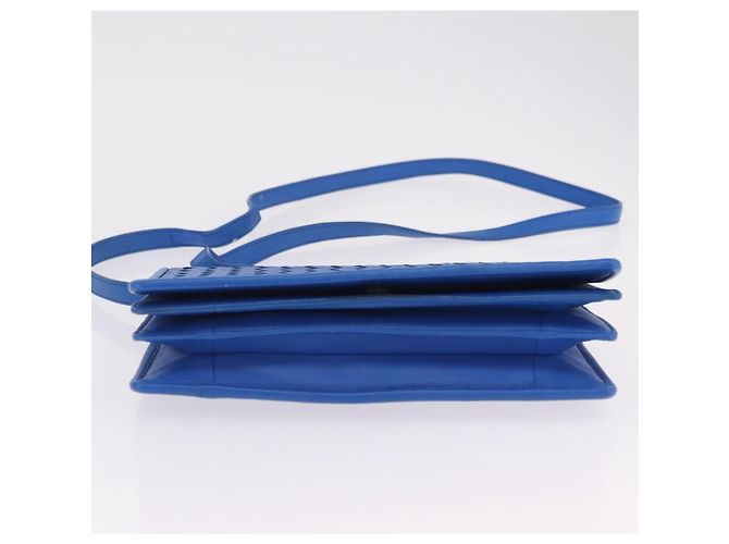 Borsa a tracolla BOTTEGA VENETA INTRECCIATO in pelle blu Auth mr2978 - vista 6
