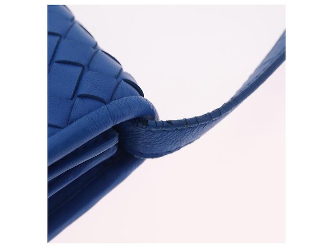 Borsa a tracolla BOTTEGA VENETA INTRECCIATO in pelle blu Auth mr2978 - vista 9
