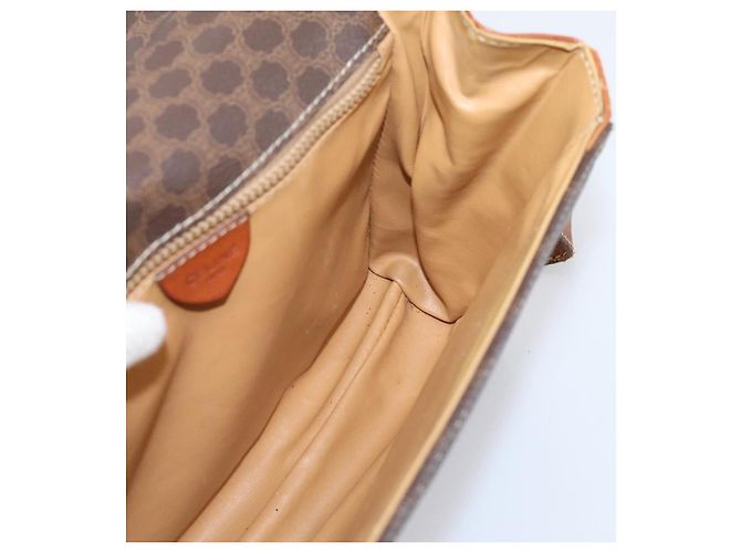Céline Bolsa de Ombro CELINE Macadam Canvas PVC Leather Brown Gold Auth ep16182 Marrom Dourado - vista 20