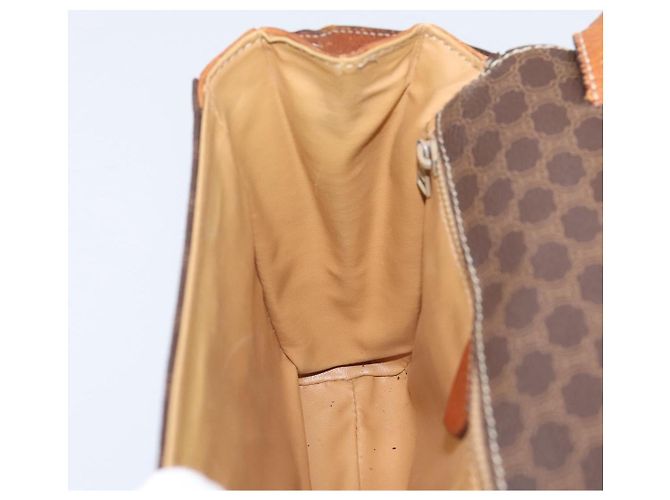 Céline Bolsa de Ombro CELINE Macadam Canvas PVC Leather Brown Gold Auth ep16182 Marrom Dourado - vista 21