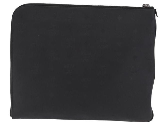 Borsa a pochette MCM Vicetos PVC Leather Black Silver Auth mr3058 Nero Argento - vista 2