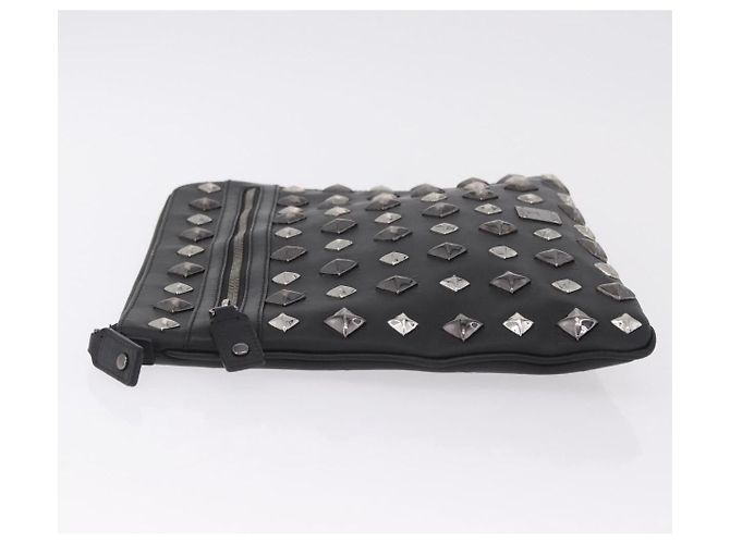Borsa a pochette MCM Vicetos PVC Leather Black Silver Auth mr3058 Nero Argento - vista 4