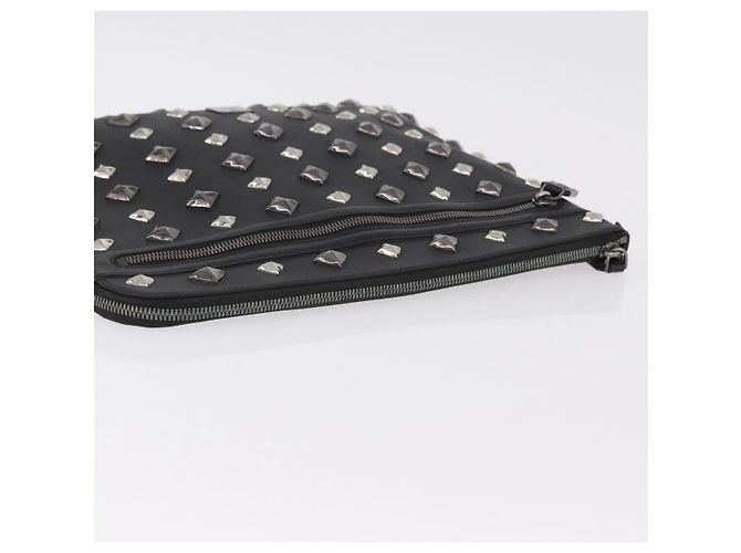 Borsa a pochette MCM Vicetos PVC Leather Black Silver Auth mr3058 Nero Argento - vista 5