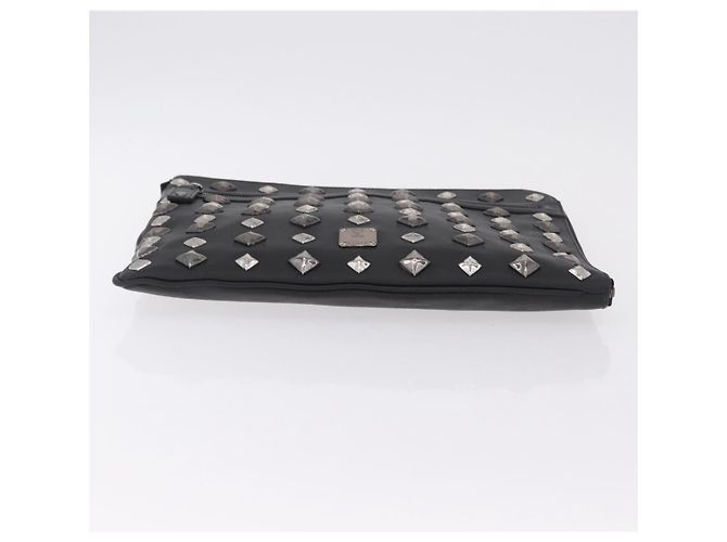 Borsa a pochette MCM Vicetos PVC Leather Black Silver Auth mr3058 Nero Argento - vista 6