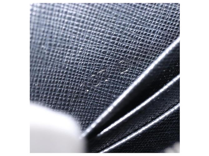 Saffiano Portafoglio a spalla PRADA pelle Safiano Black Silver Auth 206147V Nero Argento - vista 10
