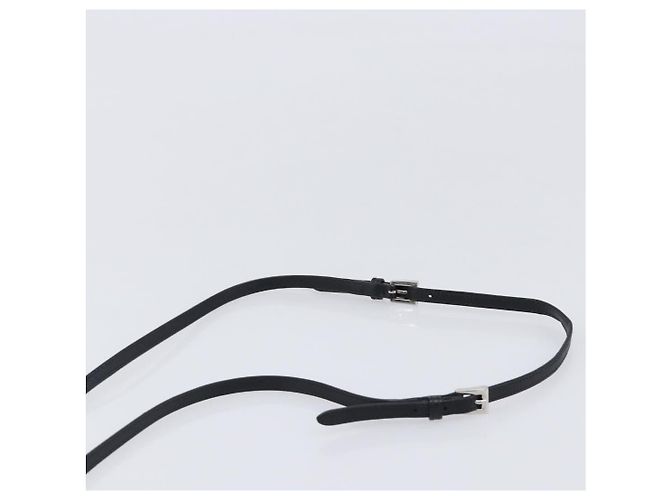 Saffiano Portafoglio a spalla PRADA pelle Safiano Black Silver Auth 206147V Nero Argento - vista 14