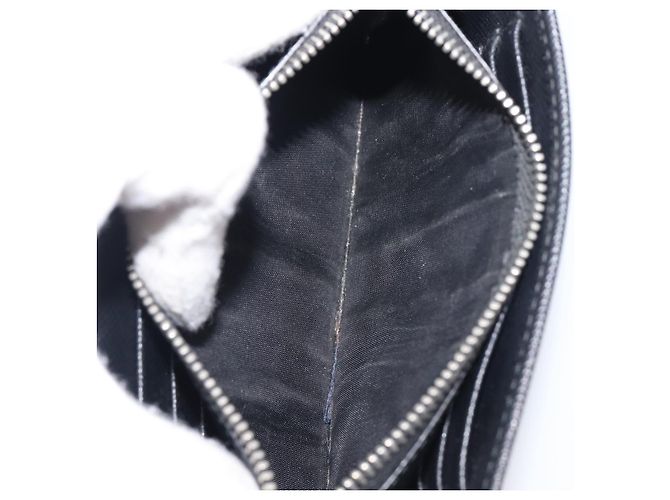 Saffiano Portafoglio a spalla PRADA pelle Safiano Black Silver Auth 206147V Nero Argento - vista 27