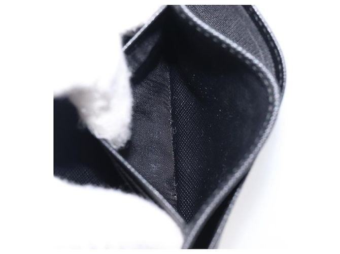 Saffiano Portafoglio a spalla PRADA pelle Safiano Black Silver Auth 206147V Nero Argento - vista 29