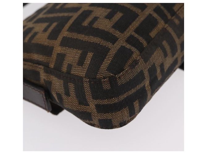 Borsa a Tracolla FENDI Zucca Canvas Mamma Baguette Nero Marrone Auth 206109V - vista 17
